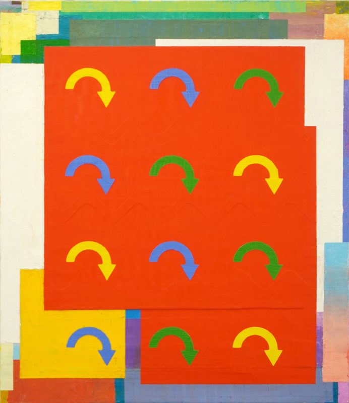 Der Spalt zwischen Fallen und  Boden Sein - 130 x 110 cm - Öl auf Leinwand - 2024
